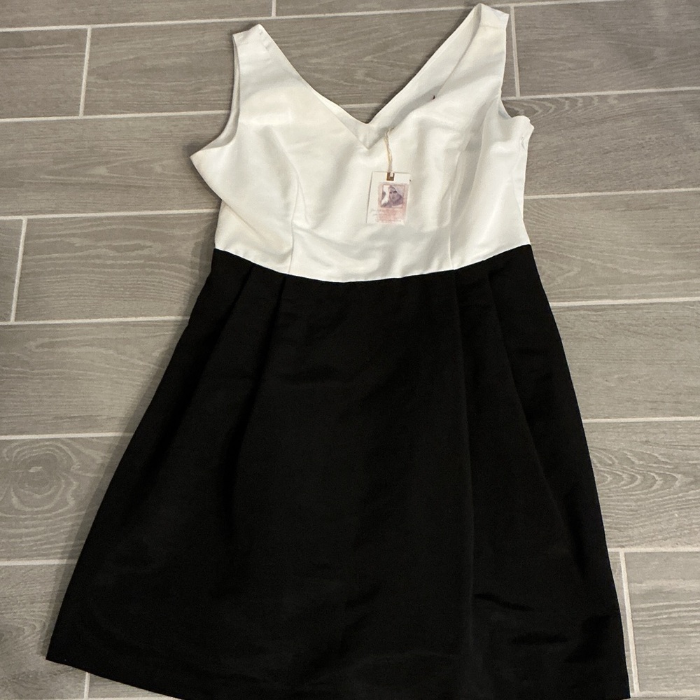 Jessica Simpson Elegant Black and White Women’s Party Cocktail Dress Sz 14